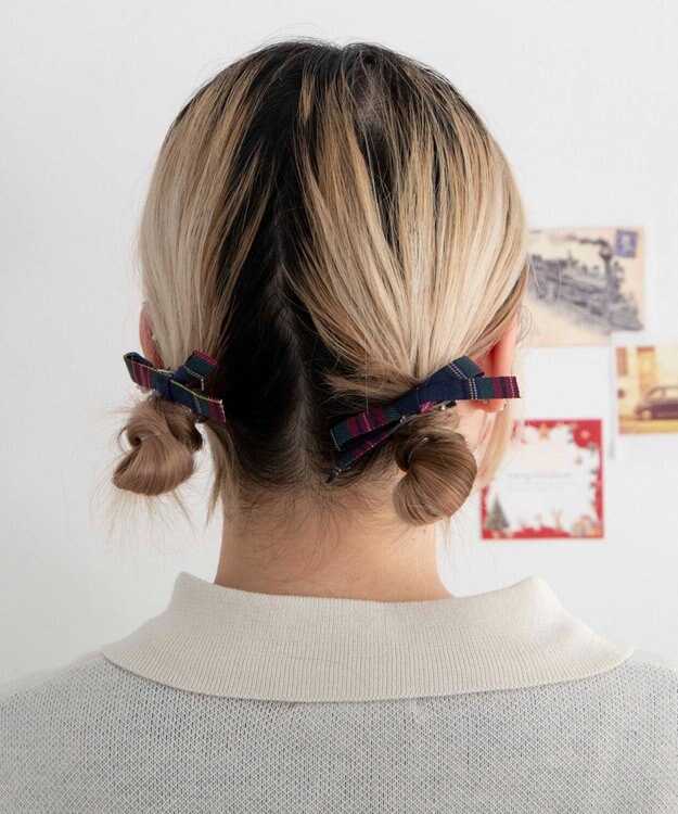 WEGO L2Pナローリボンクリップ グリーンチェック1