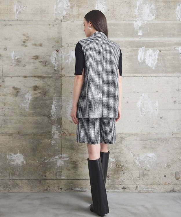 GRACE CONTINENTAL 千鳥ウールハーフパンツ ブラック