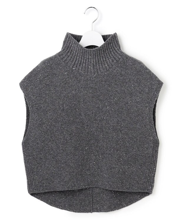ICB L 【30th ANNIVERSARY】 カシミヤブレンドルレックス ハイネックニットベスト ミディアムグレー