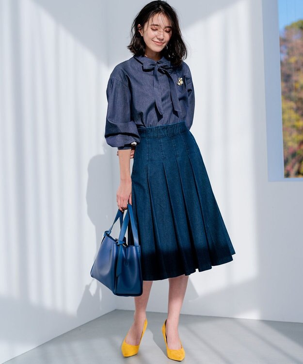 組曲 パフィシャーティング ブラウス 【WEB限定】ネイビー系9