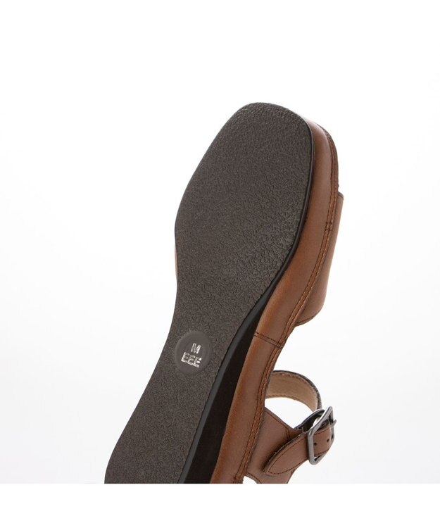 ing <ing>【WEB限定】ウエッジヒールレザーサンダル ライトブラウン