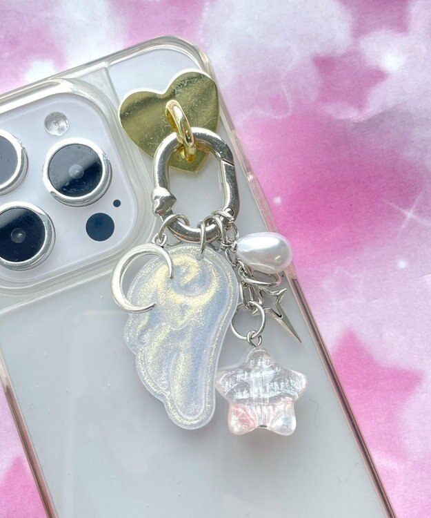 WEGO ミックスカラースターエンジェルキーホルダー 柄1