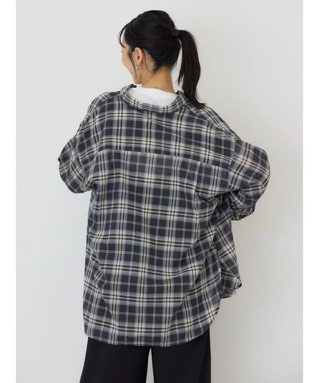 AMERICAN HOLIC 接触冷感Ｗポケットボイルシャツ Check Black