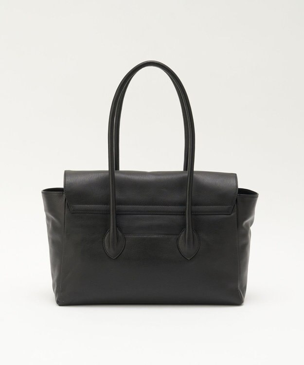 russet 《@__serako.r__企画》ソフトレザーフラップトートバッグ(CE-1678) Black