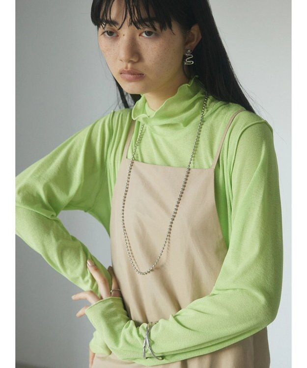 Green Parks ａ．裾プリーツキャミワンピース Beige