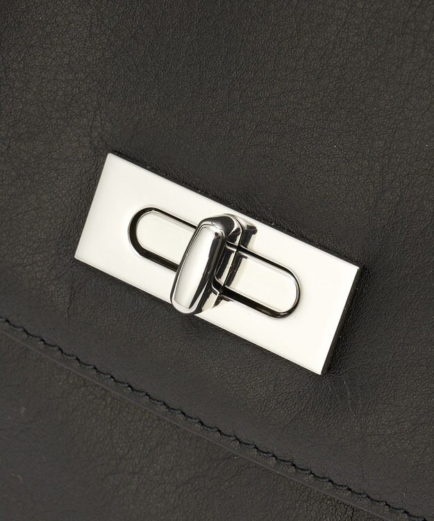 russet 《@__serako.r__企画》ソフトレザーフラップトートバッグ(CE-1678) Black