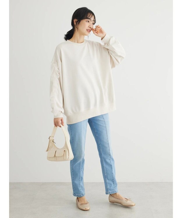 Green Parks ・ＳＵＧＡＲ　ＳＰＯＯＮ　チュールフリルプルオーバー Ivory