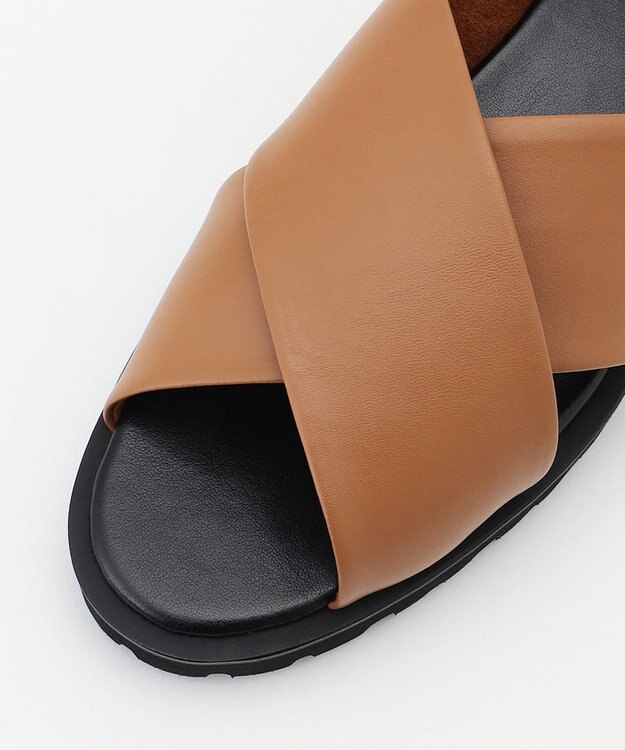 自由区 【カタログ掲載】ワイドクロス サンダル ブラウン