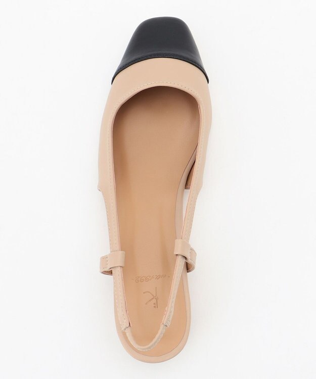 組曲 バイカラーバックストラップパンプス ベージュ系1