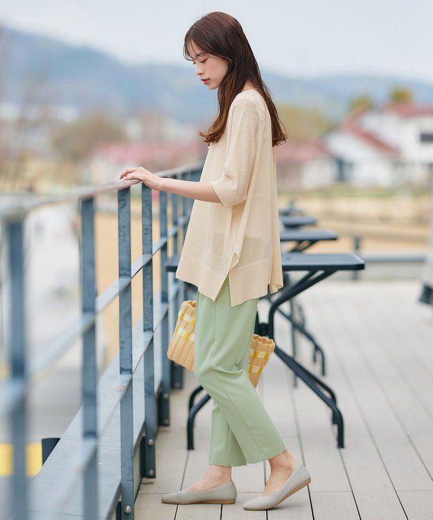 Tiaclasse 【新色追加】サラサラUVシアーニットドルマントップス エクリュ