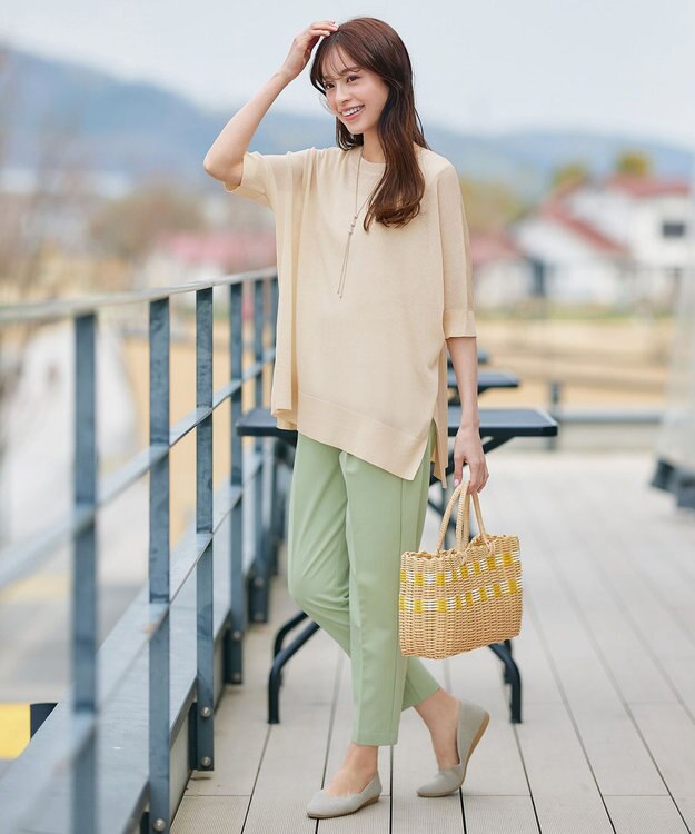 Tiaclasse 【新色追加】サラサラUVシアーニットドルマントップス エクリュ