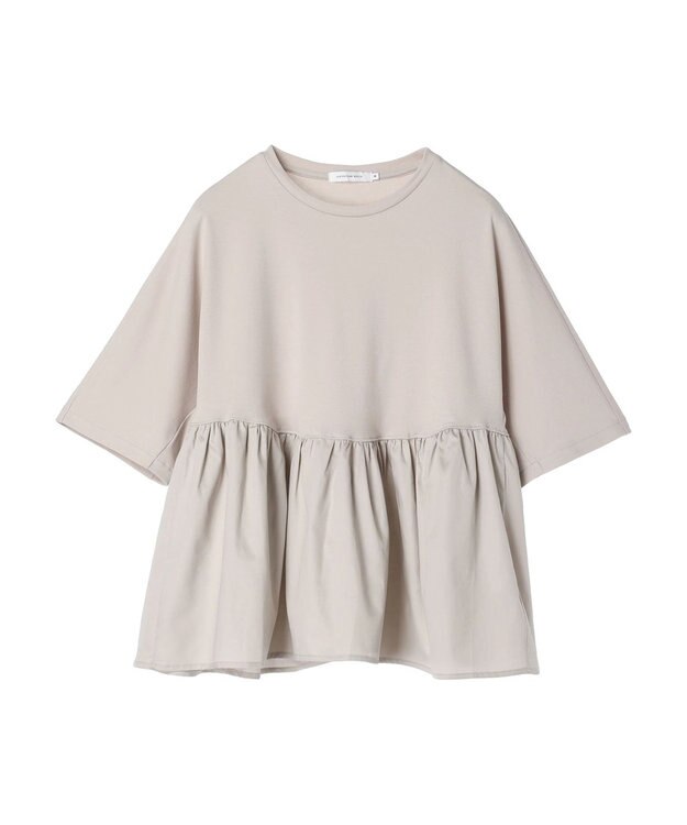 AMERICAN HOLIC 異素材ティアードプルオーバー Gray Beige