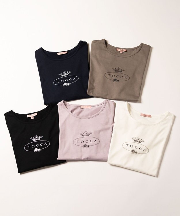 TOCCA 【洗える】TOCCA LOGO TEE Tシャツ [新色]グレー系