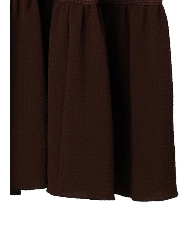 Green Parks ■ＥＳＣＡＲ　ドロストギャザーワンピース Black