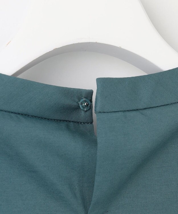 J.PRESS LADIES L 【接触冷感】プレーティングジャージー モックネック カットソー シーブルー系