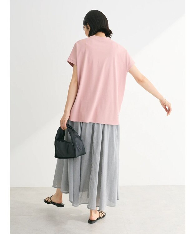 Green Parks 汗染み防止フレンチスリーブロゴＴシャツ Pink