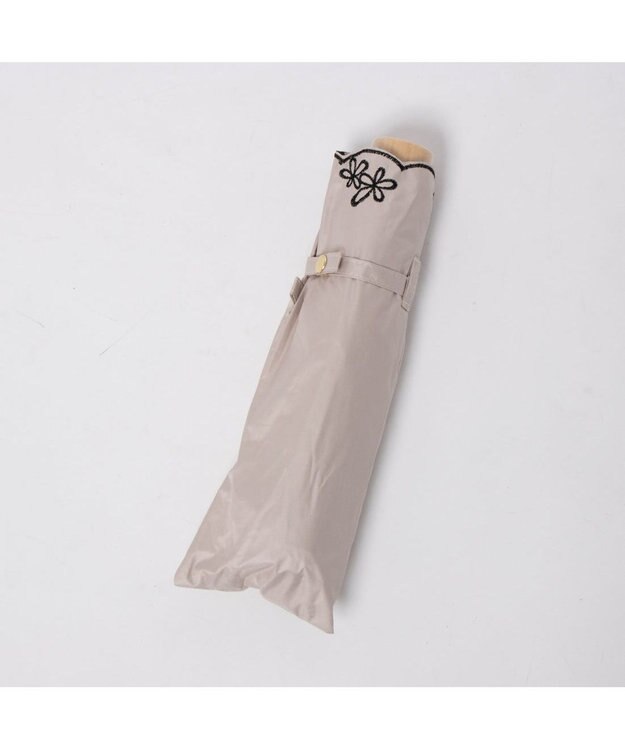 UNBILLION カシュネ cachenez /【晴雨兼用　日傘　UVカット率・遮光率100％生地使用 】PUプチフラワー刺繍ミニ折りたたみ傘 ピンク