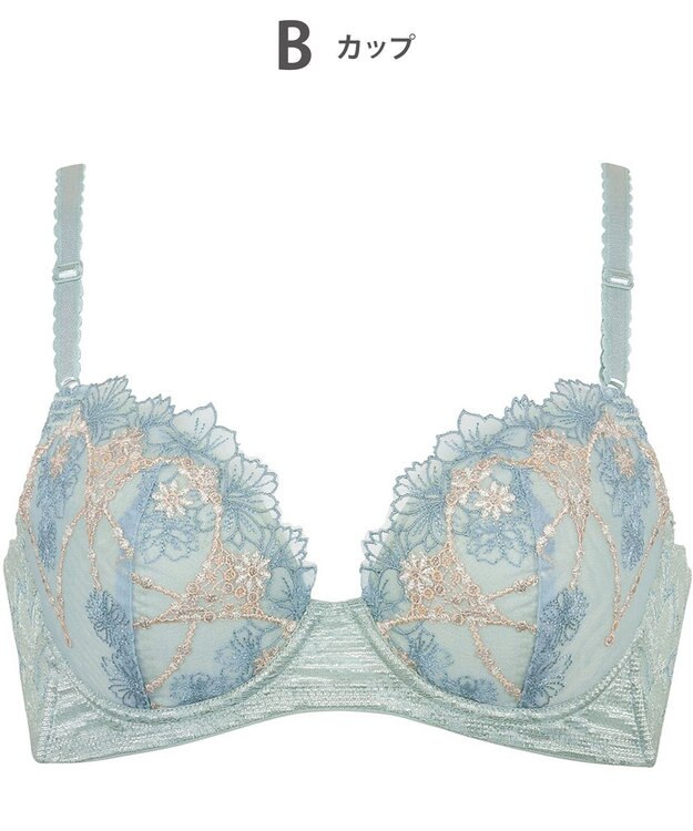 Wing ブラジャー 背中の段差をスムージング 脇高設計 脇から背中すっきり バストの脇流れをブロック 【後ろ姿きれいブラ】 ブラ KB2719 ウイング／ワコール ターコイズ