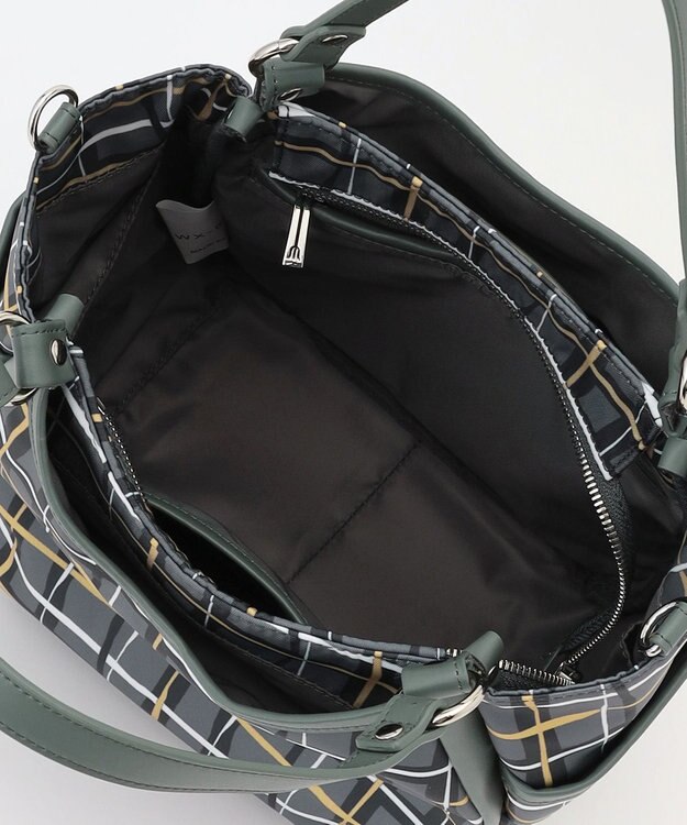 Y'SACCS ドローイングチェック2WAYミニトート グレー