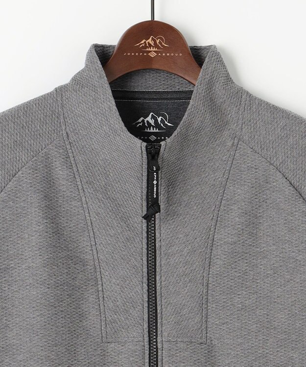 JOSEPH ABBOUD MOUNTAIN 【日本製】ダイヤモンドワッフル アウトドア トラックジャケット グレー系