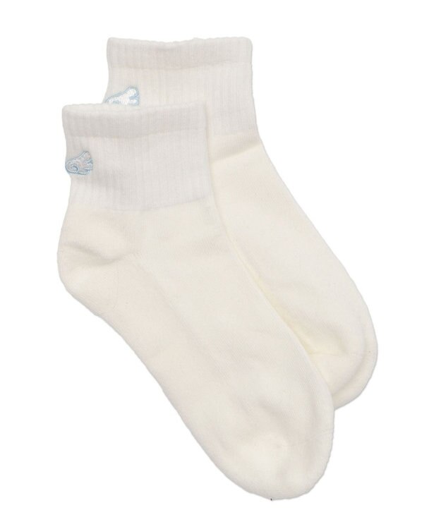 WEGO バック刺繍アンクルパイルソックス 柄3