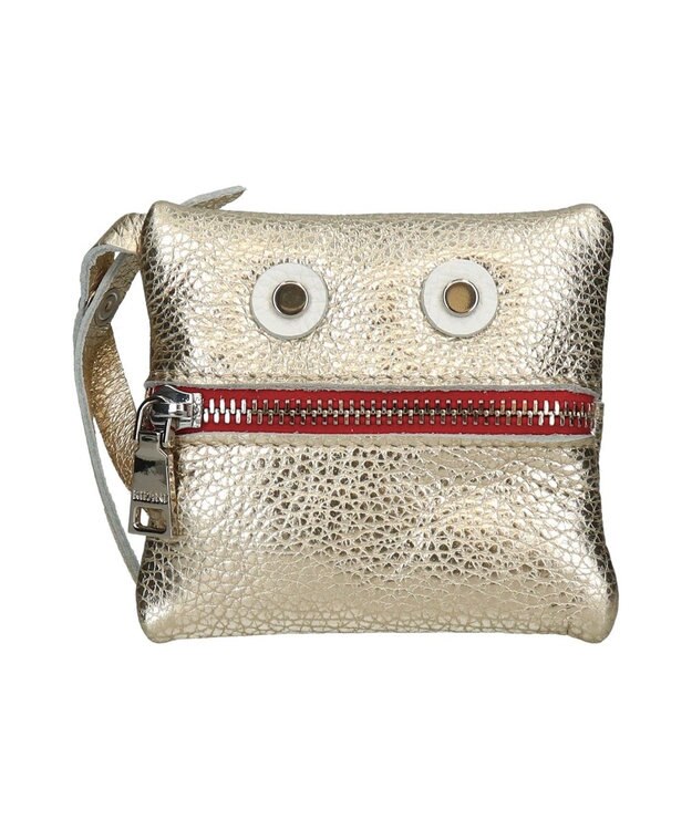 INTER-CHAUSSURES 【RIPANI】レザーチャームポーチ ゴールド