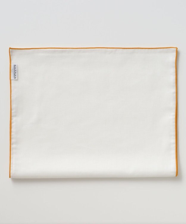 京和晒綿紗 ガーゼ浴用タオル　白2重合わせ メロー/マスタード