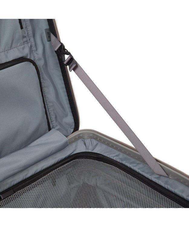 ACE BAGS & LUGGAGE ace. サルートン フロントオープンスーツケース M~Lサイズ 68～77L 05363 グレージュ