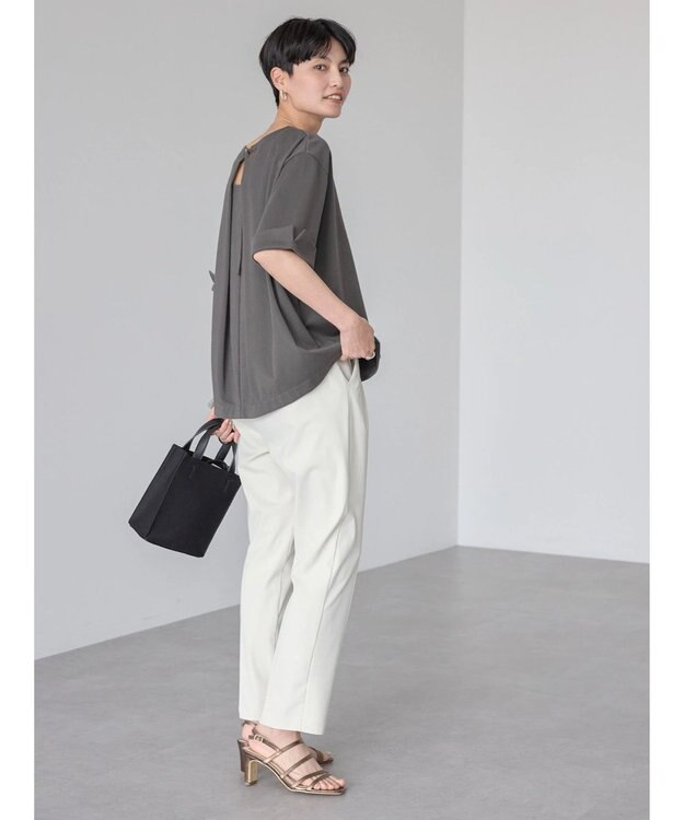 AMERICAN HOLIC 接触冷感バックタック袖折り返しカットプルオーバー Charcoal Gray