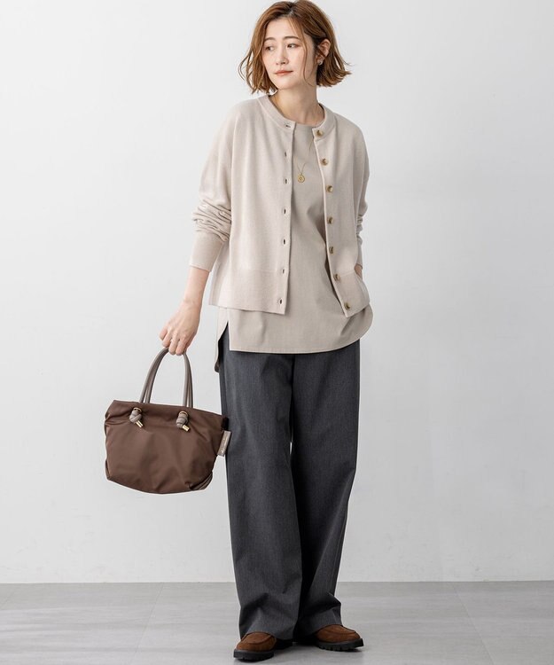 23区 L 【SLOW/一部店舗限定】MVSコットン チュニック シンプルTEE ベージュ系