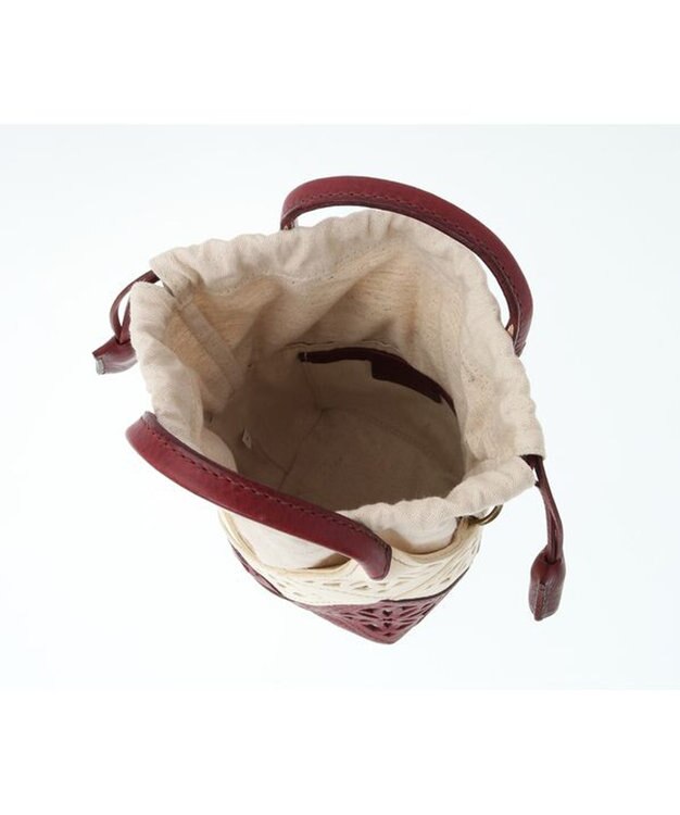 genten 【WEB限定カラー】サステナブルカットワーク ポシェット ワイン