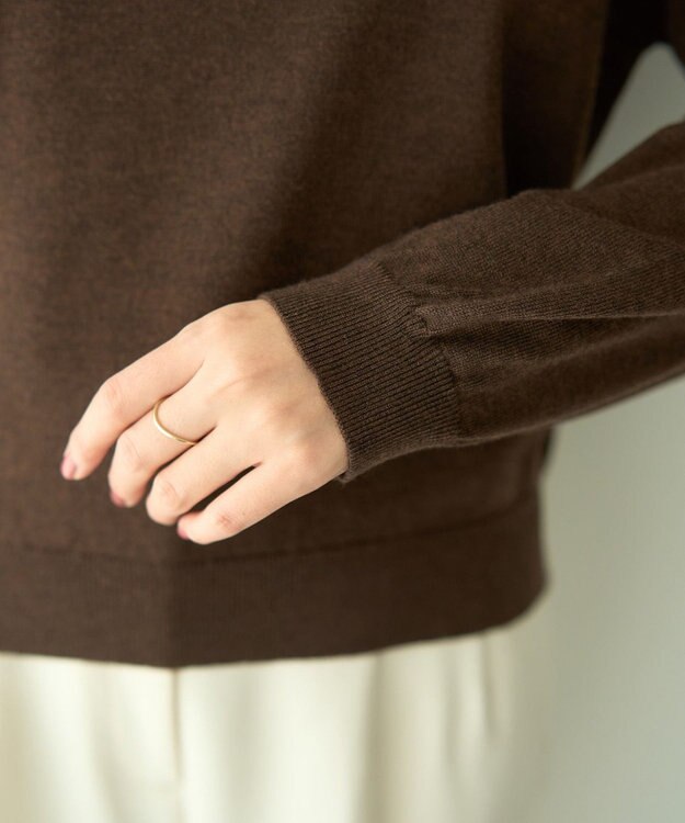 YECCA VECCA 2wayフリルクルーネックニット Brown
