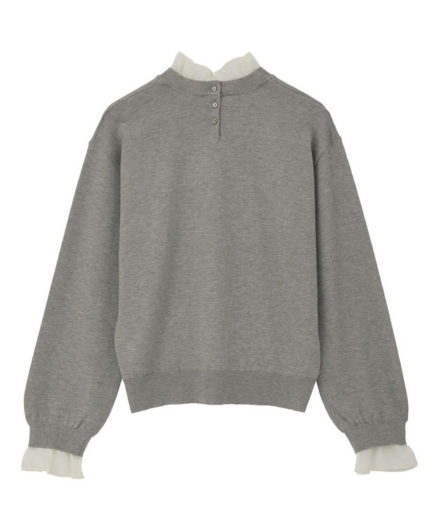 YECCA VECCA 2wayフリルクルーネックニット Gray