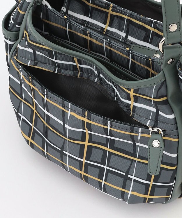 Y'SACCS ドローイングチェック2WAYミニトート グレー