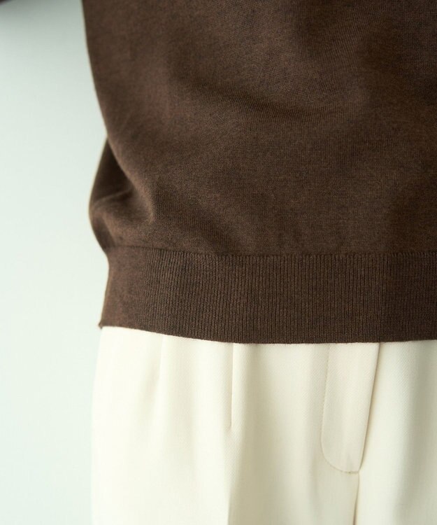 YECCA VECCA 2wayフリルクルーネックニット Brown