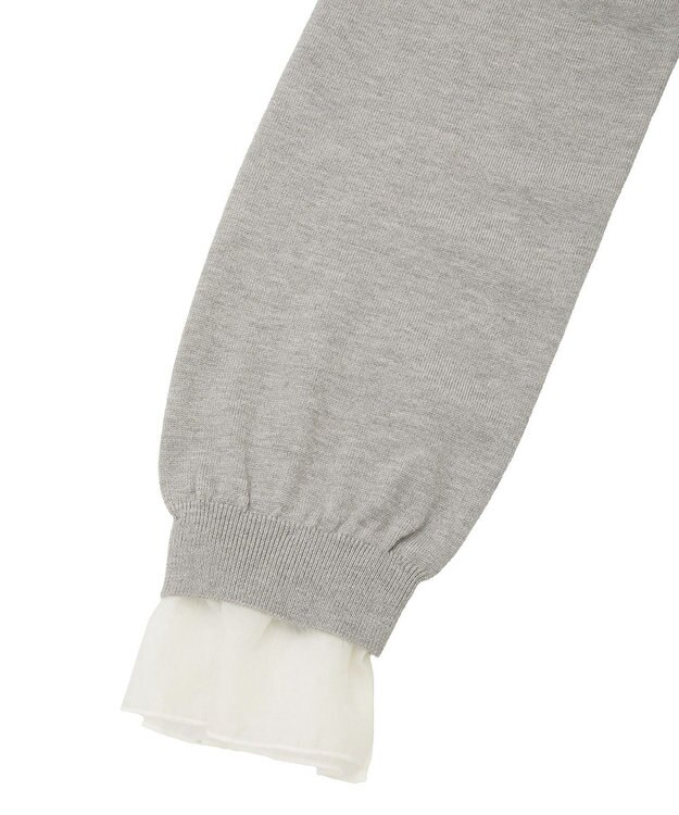YECCA VECCA 2wayフリルクルーネックニット Gray