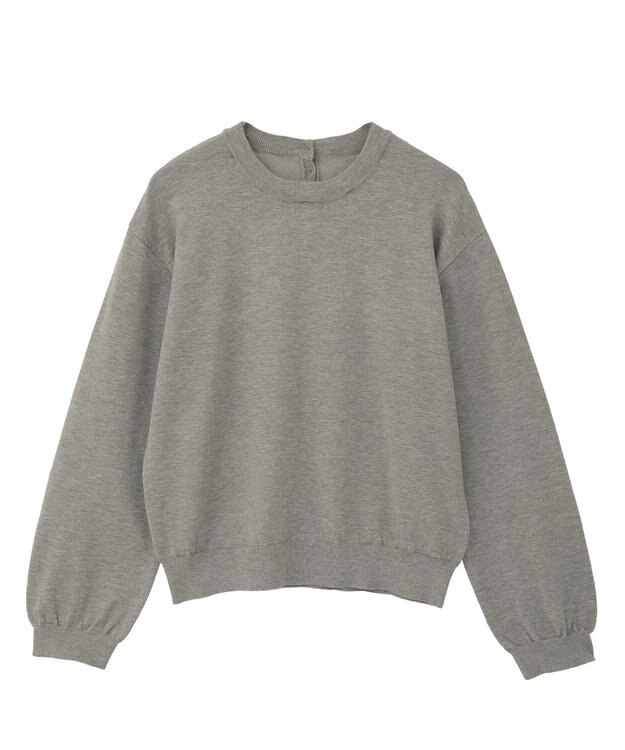 YECCA VECCA 2wayフリルクルーネックニット Gray