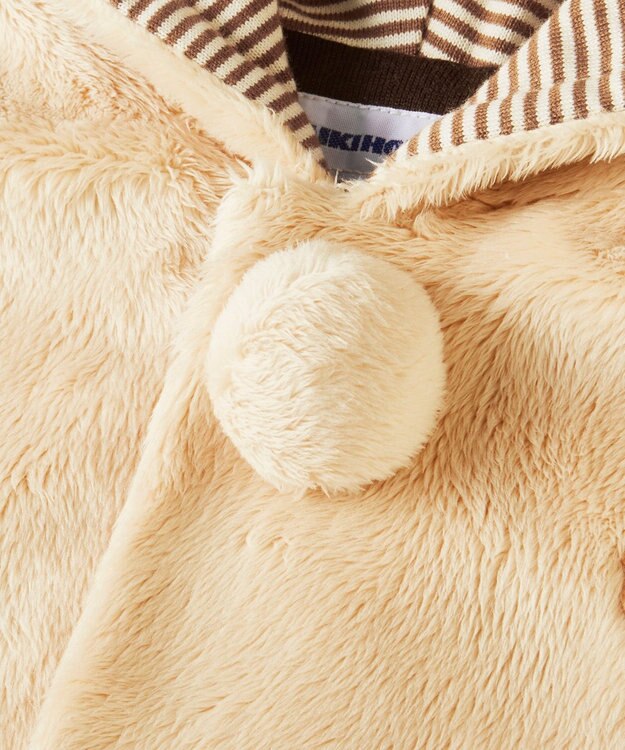 MIKI HOUSE HOT BISCUITS 【ミキハウス】【70-90cm】 マイクロファー マント ベージュ