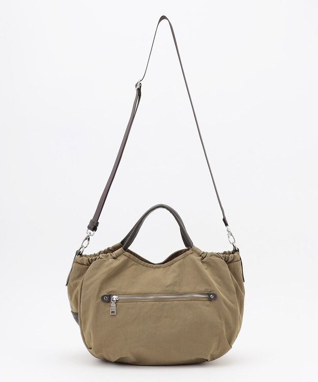 Y'SACCS 【Y’SACCS vous et】サイドギャザー2WAYトート Mサイズ カーキ