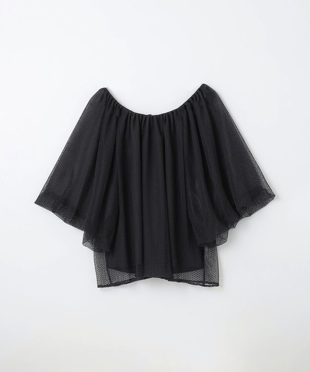 GRACE CONTINENTAL レイヤードチュールトップ ブラック