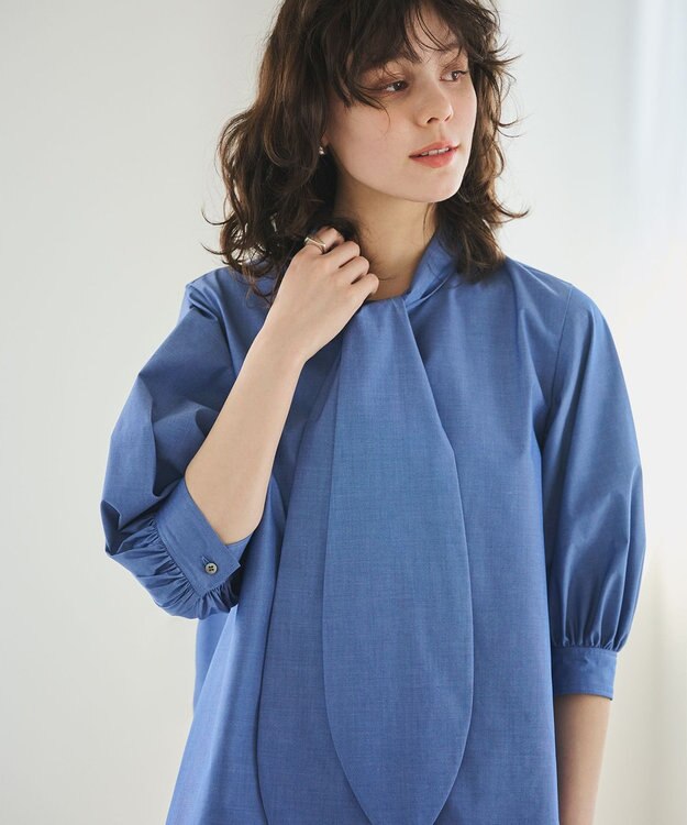 #Newans 【洗濯機可能/シワになりにくい】ラビットタイシャツ デニム