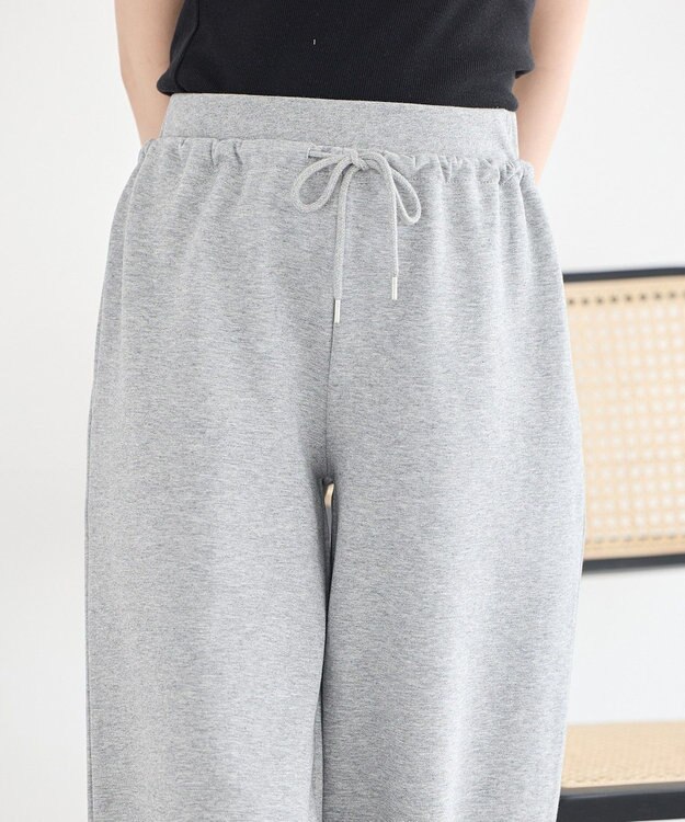 earth music&ecology 裾ドロストスウェットパンツ Gray Mixture