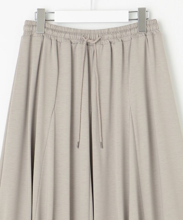 J.PRESS LADIES S 【洗える】ジャージー フレアースカート ベージュ系