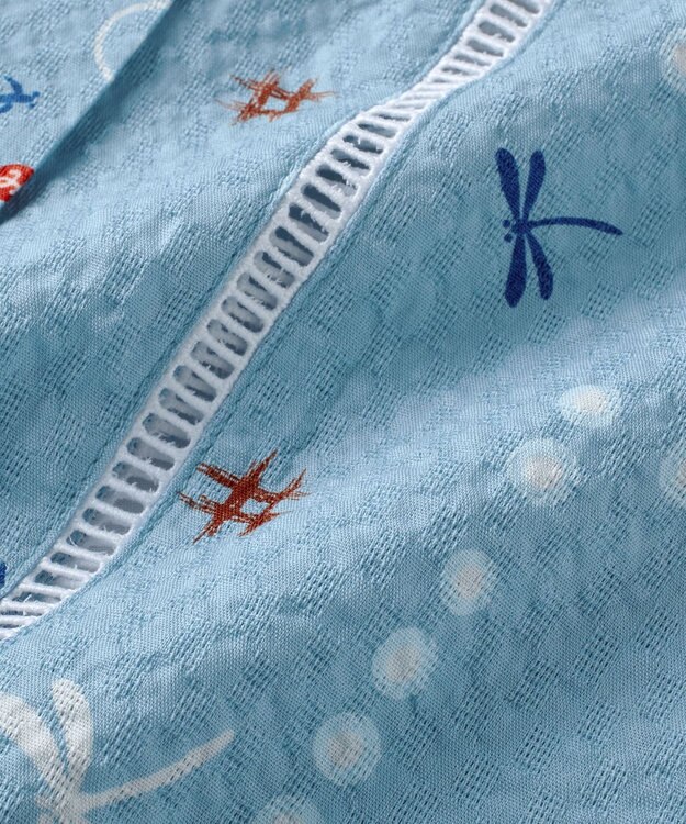 MIKI HOUSE HOT BISCUITS 【ミキハウス】【80-150cm】 金魚・とんぼ和柄の甚平スーツ ブルー