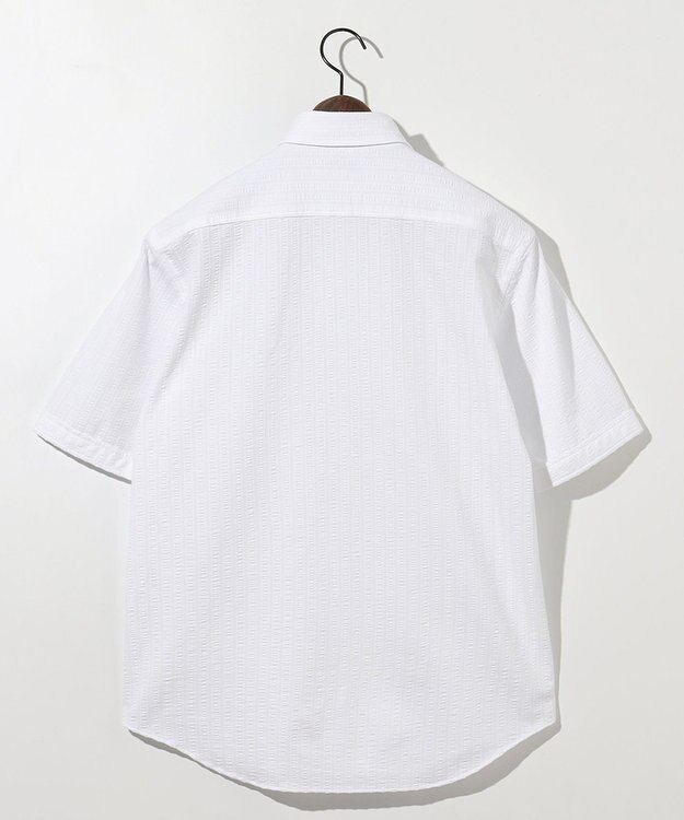 JOSEPH ABBOUD 【ストレッチ/イージーケア】コンパクトジャージーサッカーシャツ ホワイト系1