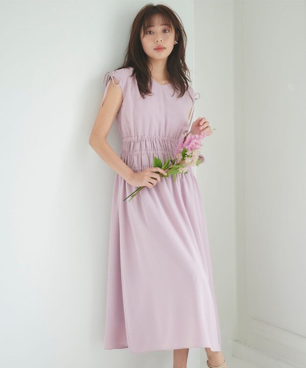 Feroux 【洗える】サマードロスト ワンピース ライラック系