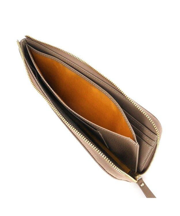 IBIZA MUNDO　牛革　L字ファスナー長財布 ベージュ