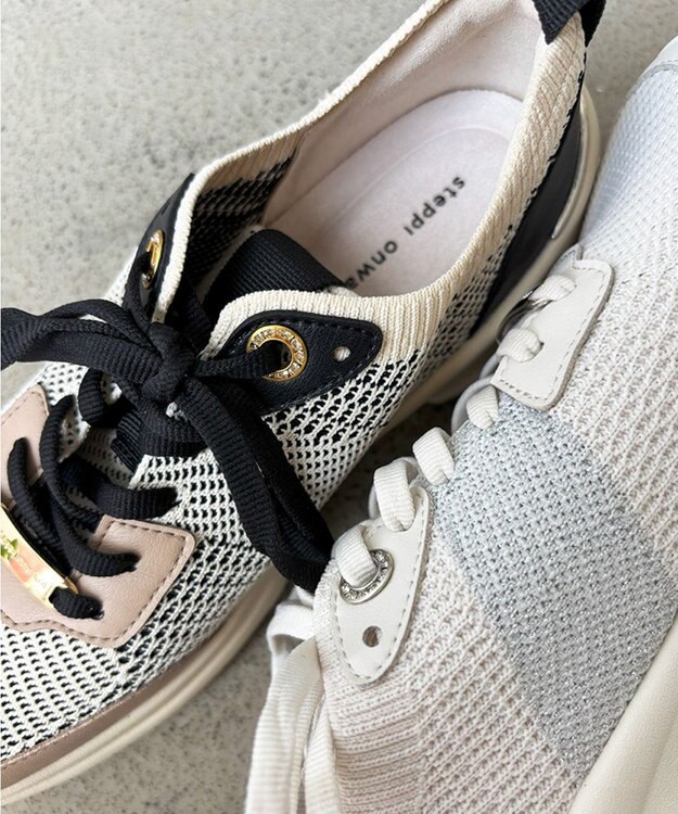 steppi 【VERY掲載 / 撥水 / 洗える】ボリュームソール スニーカー ブラック