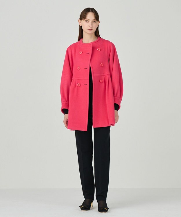 GRACE CONTINENTAL テントラインショートコート ピンク