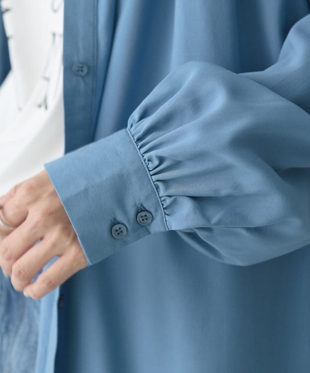 AMERICAN HOLIC バックＶギャザーブラウス Blue